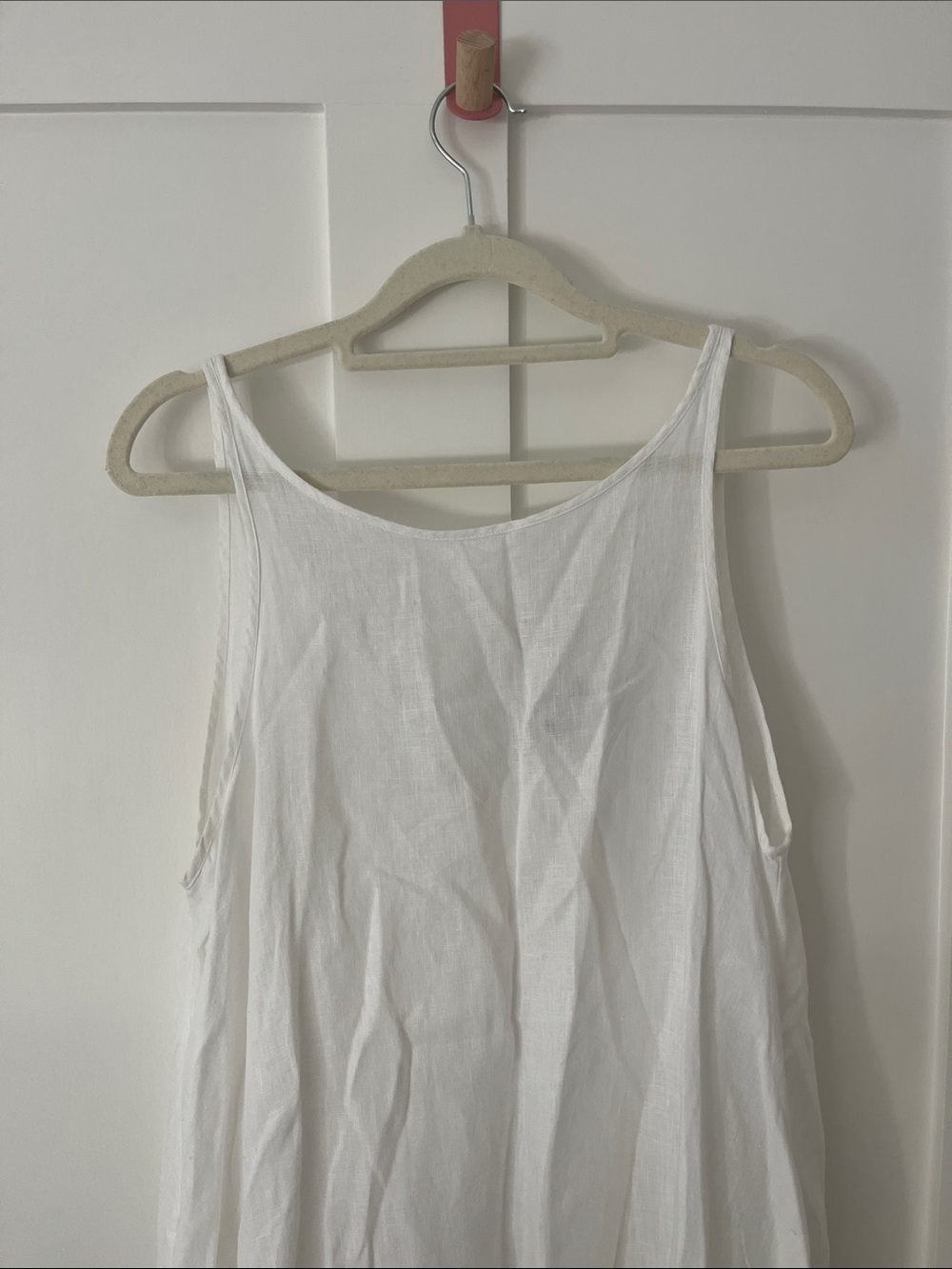 COS Lightweight White Sleeveless Linen Dress